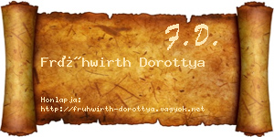 Frühwirth Dorottya névjegykártya