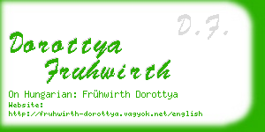 dorottya fruhwirth business card