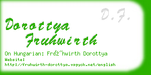 dorottya fruhwirth business card